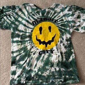 Green Tie-Dye Detroit City T-Shirt